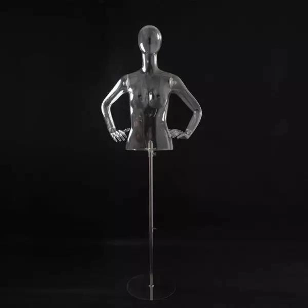 Manichini femminili a mezza figura da 80 cm: pianificazione dello spazio espositivo sul bancone